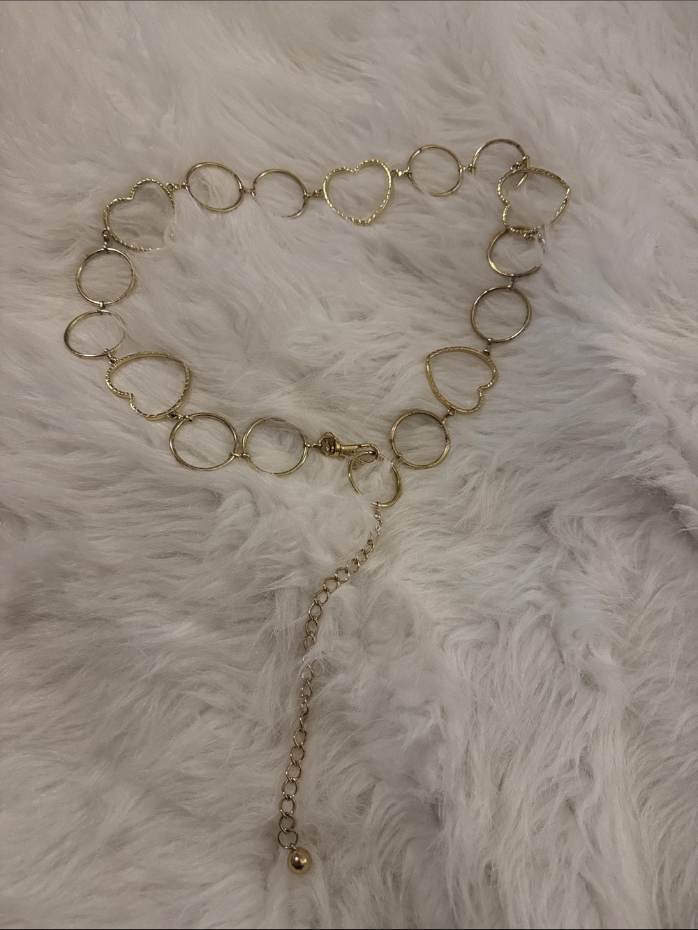 Gold Heart Link Belt- Women's Accessories